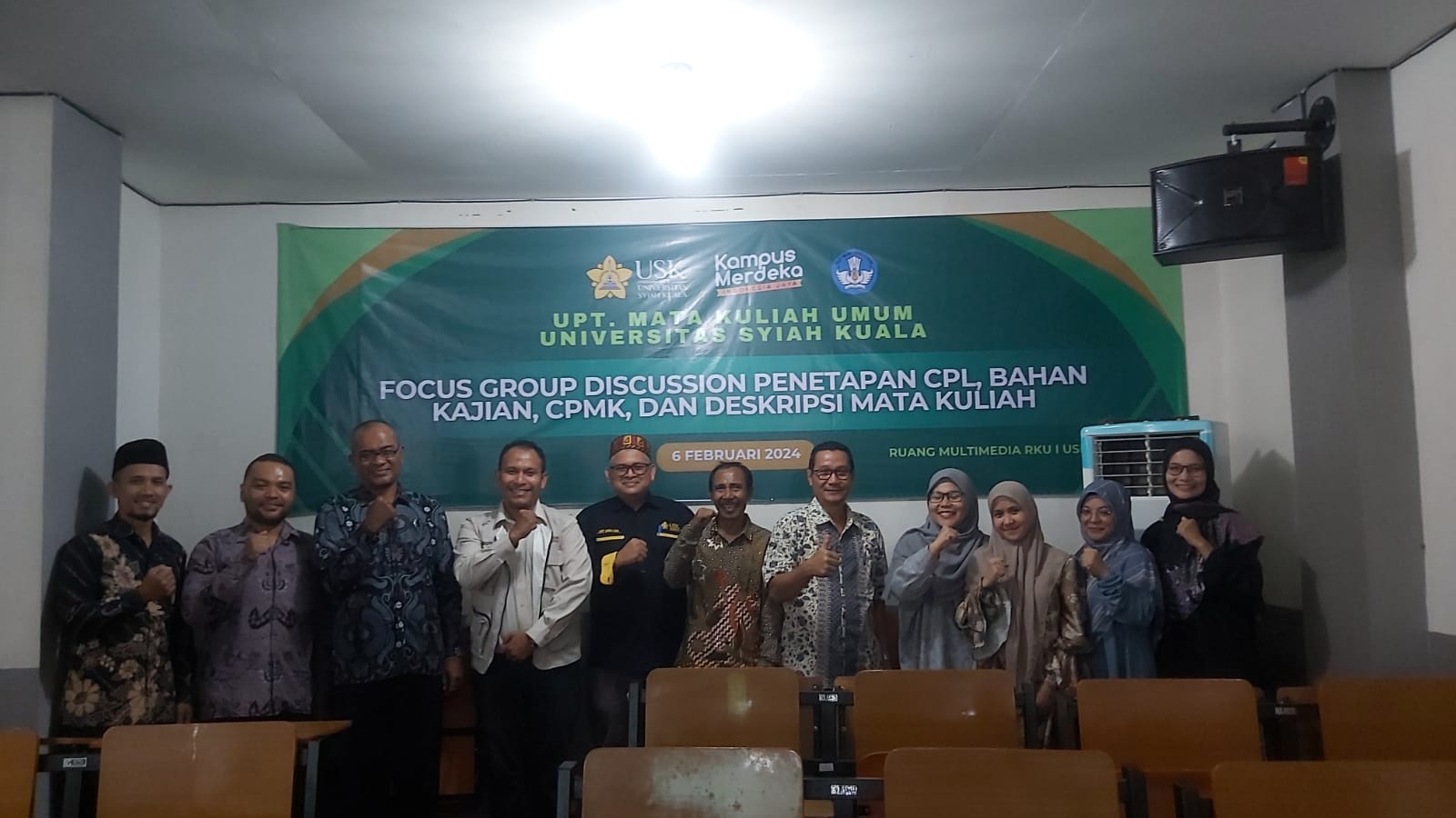 Foto bersama peserta FGD Capaian Pembelajaran MKU (06/02/2024)